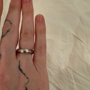 Triangle 10k White Gold Ring